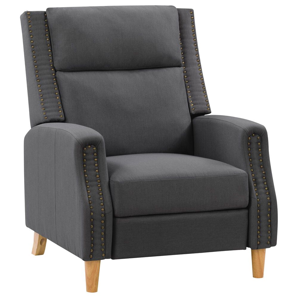 CorLiving Lynwood Recliner in Dark Grey, , large