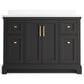 Kohler Charlemont 48" Single Bathroom Vanity in Ferrous Grey with 3 cm White Quartz Top and Rectangular Sink, , large