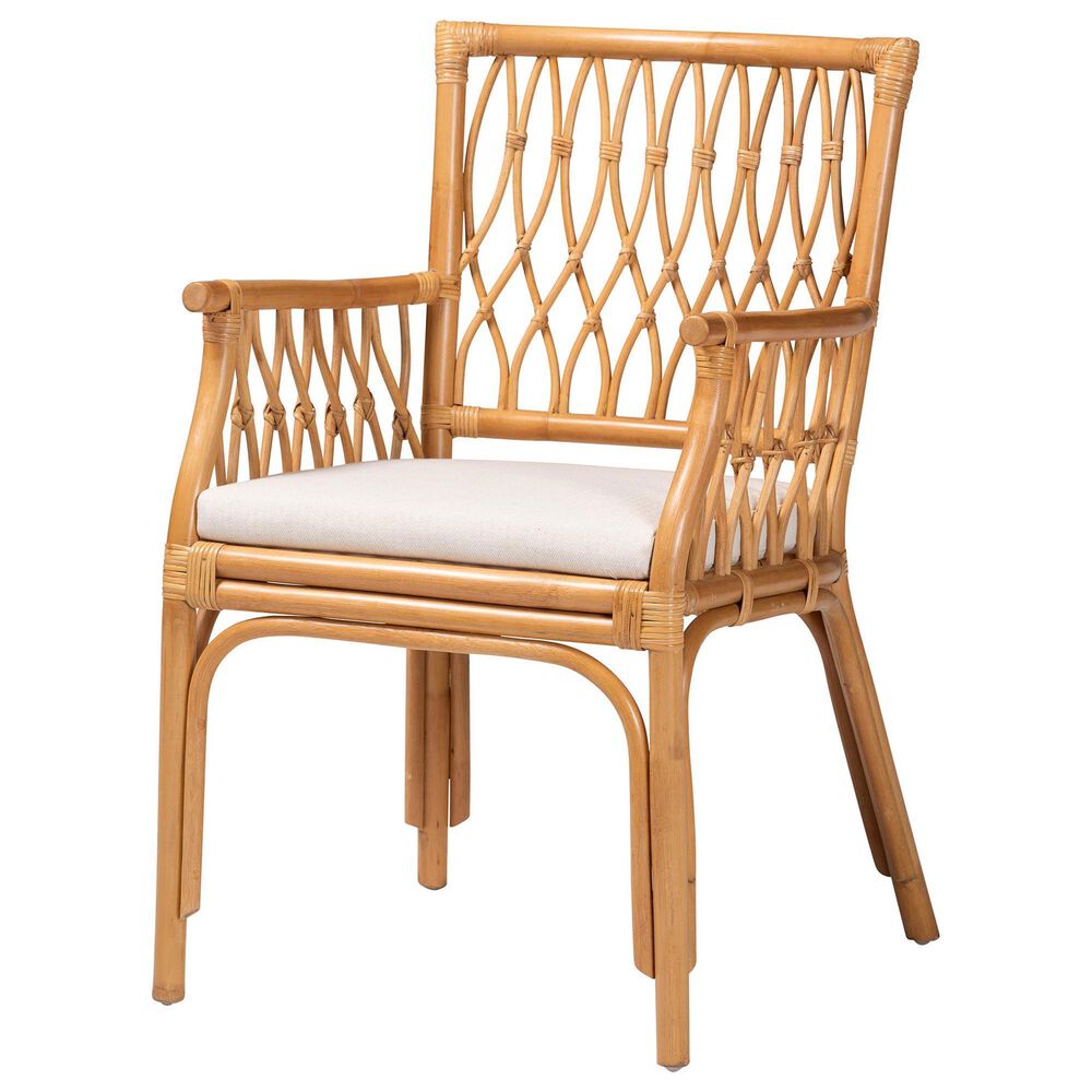 Baxton Studio Maisa Arm Chair in Neutral, , large