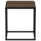 HOMLUX Cube Stackable End Table in Columbia Walnut and Black, , large