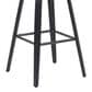 Armen Living Vienna Swivel Bar Height Stool with Snow White Upholstery in Black Brushed, , large
