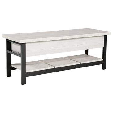 Ashley Rhyson Storage Bench in White and Black, , large