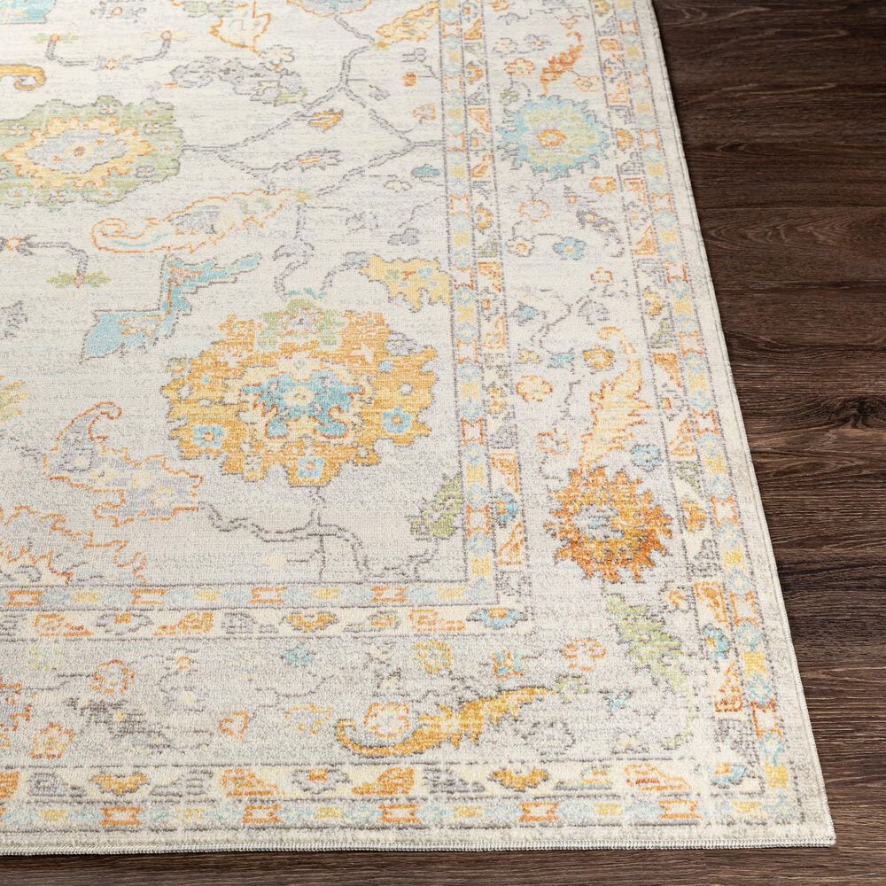 Surya Bodrum 6&#39; x 9&#39;11&quot; Ivory, Orange, Saffron, Gray, Camel and Blue Area Rug, , large