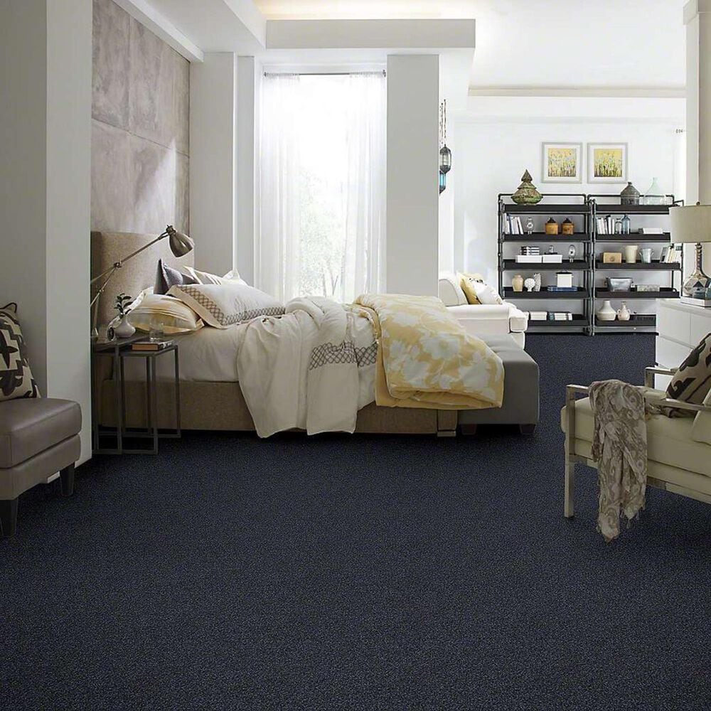 Shaw Detailed Tonal Carpet in Indigo, , large