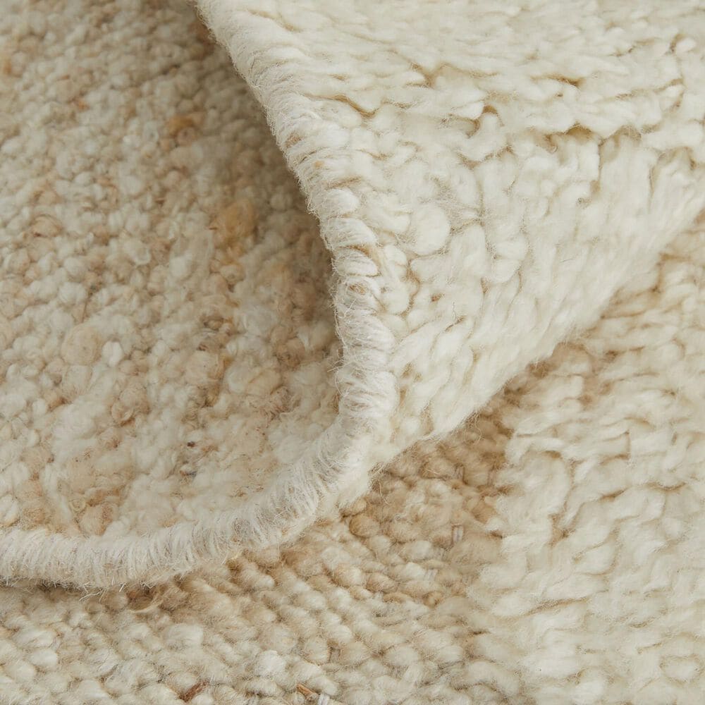 Feizy Ashby Geometric 9&#39; Round Ivory and Beige Area Rug, , large