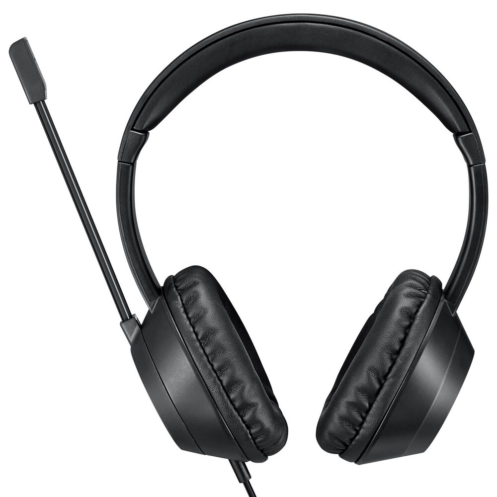 Adesso Wired Stereo Headset with AI Control in Black, , large