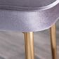 LumiSource Marcel Side Chair with Silver Velvet Cushion in Gold (Set of 2), , large
