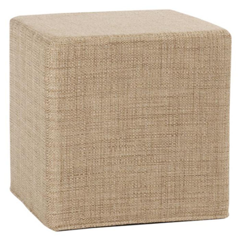 Howard Elliott No Tip Block Ottoman in Coco Stone, , large