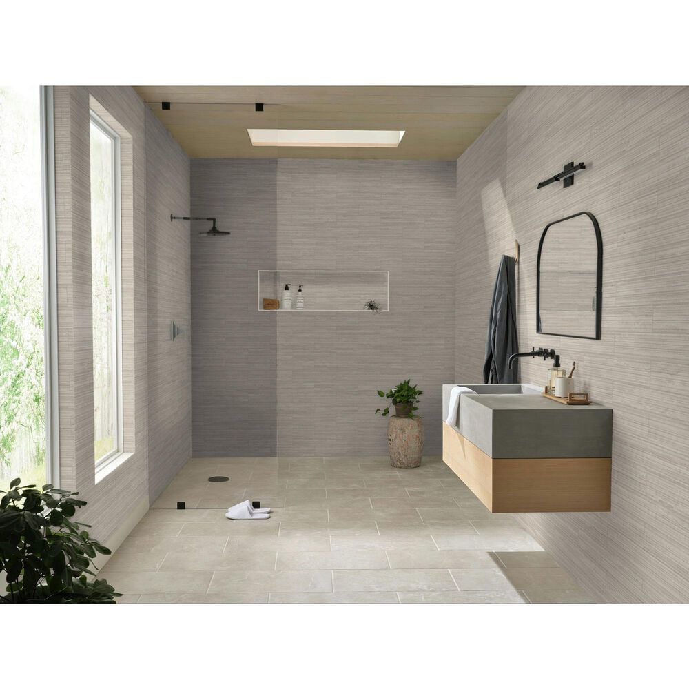 Shaw Tactis Brushed Beige 4" x 16" Ceramic Subway Tile, , large