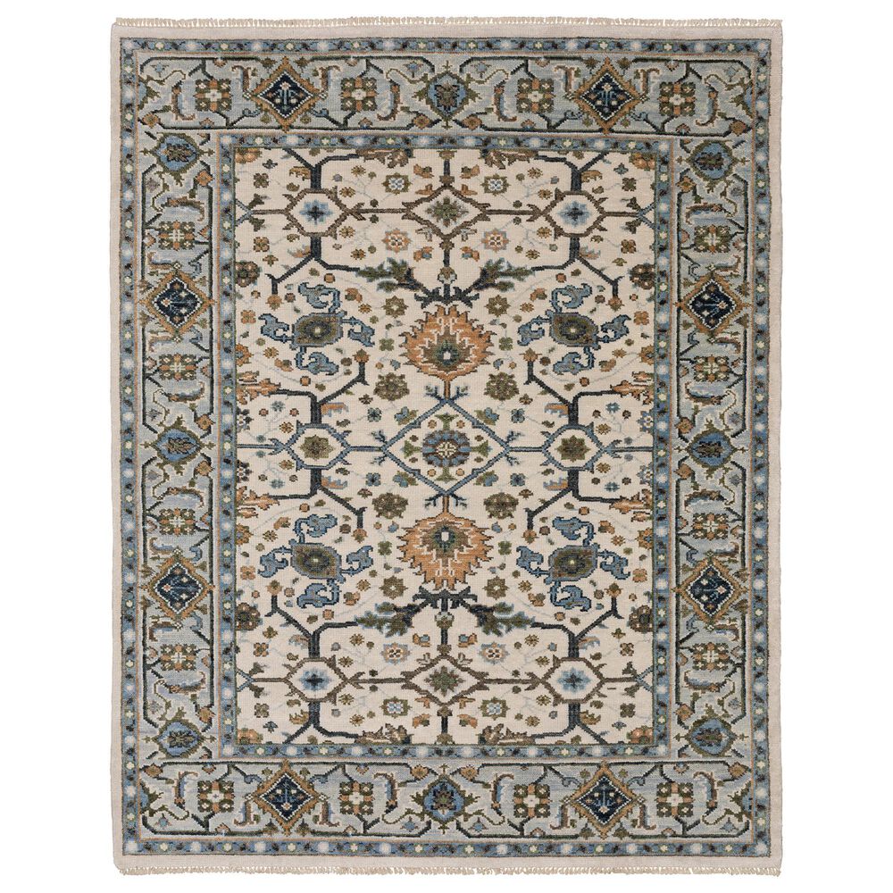 Oriental Weavers Majorca Ivory and Blue 8" x 10" Area Rug, , large