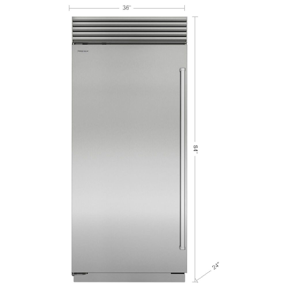 Sub Zero 22.8 Cu. Ft. Classic Left Hinge Built-In Refrigerator with Internal Water Dispenser and Pro Handle in Stainless Steel, , large