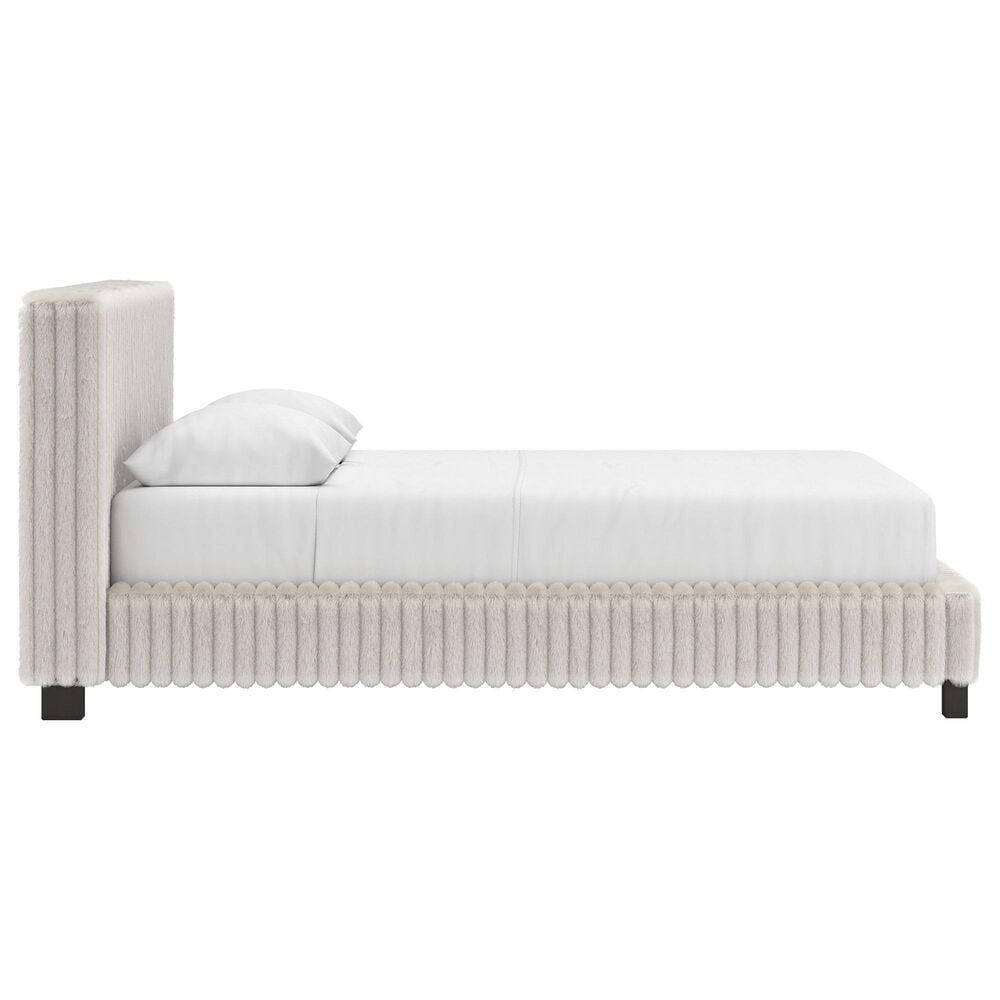 Ashley Zuraleus 5-Piece Queen Upholstered Platform Bedroom Set in Matte White, , large