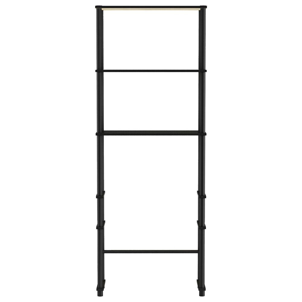 HOMLUX Turn-N-Tube 3-Shelf Over The Toilet Storage Space Saver in Espresso and Black, , large