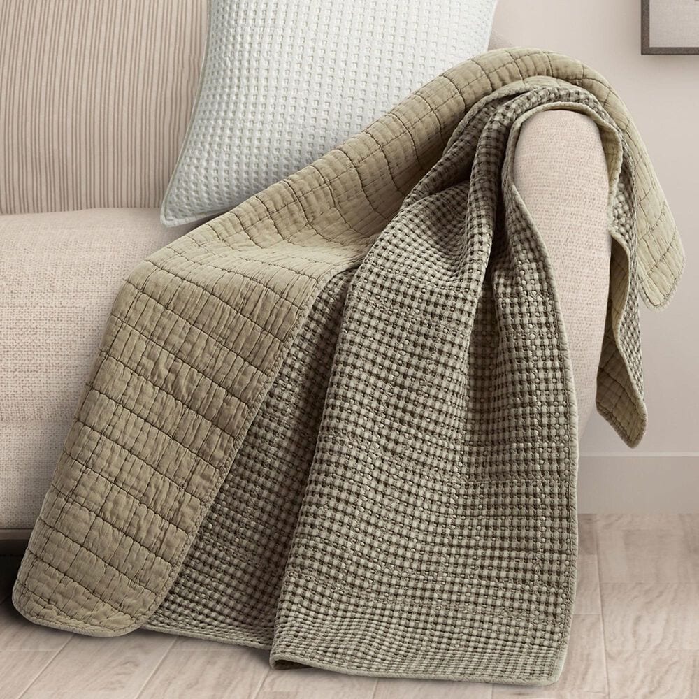 Levtex Mills Waffle 3-Piece Full/Queen Quilt Set in Taupe, , large
