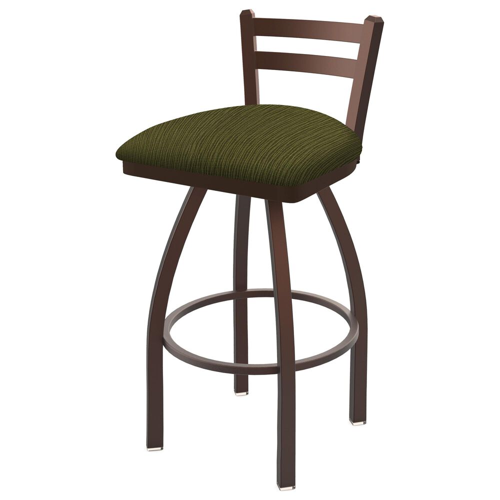 Holland Bar Stool 411 Jackie 25" Low Back Swivel Counter Stool with Bronze and Graph Parrot Seat, , large