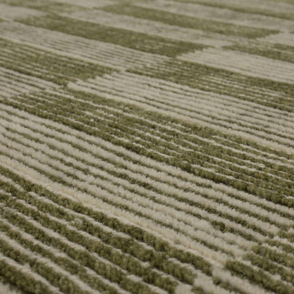 Karastan Broken Stripe 5&#39; x 8&#39; Moss Area Rug, , large