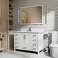 Lexora Home Jacques 48" Single Bathroom Vanity in White with 2 cm White Quartz Top and Rectangular Sink, , large