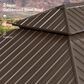 HOMLUX 12" x 24" Hardtop gazebo with double roof in Bronze, , large