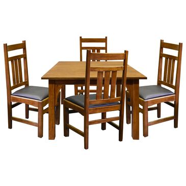Crafters & Weavers Mission 5-Piece Square Dining Set in Michael"s Cherry, , large
