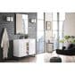 James Martin Vanities Alicante 39.5" Single Bathroom Vanity in Glossy White and Matte Black with 5 cm White Glossy Resin Top and Rectangular Sink, , large