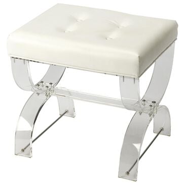 Butler Morena Vanity Stool in White, , large