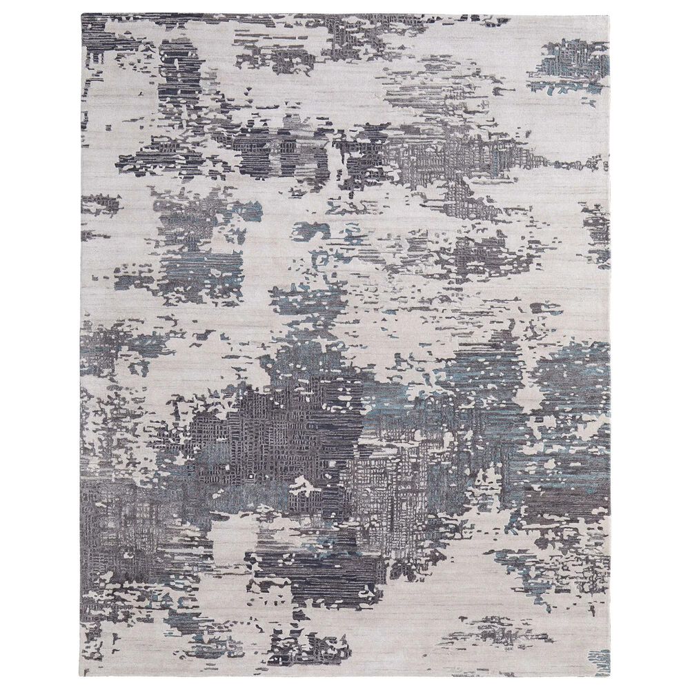 Feizy Zarah 12" x 15" Ivory and Charcoal Area Rug, , large