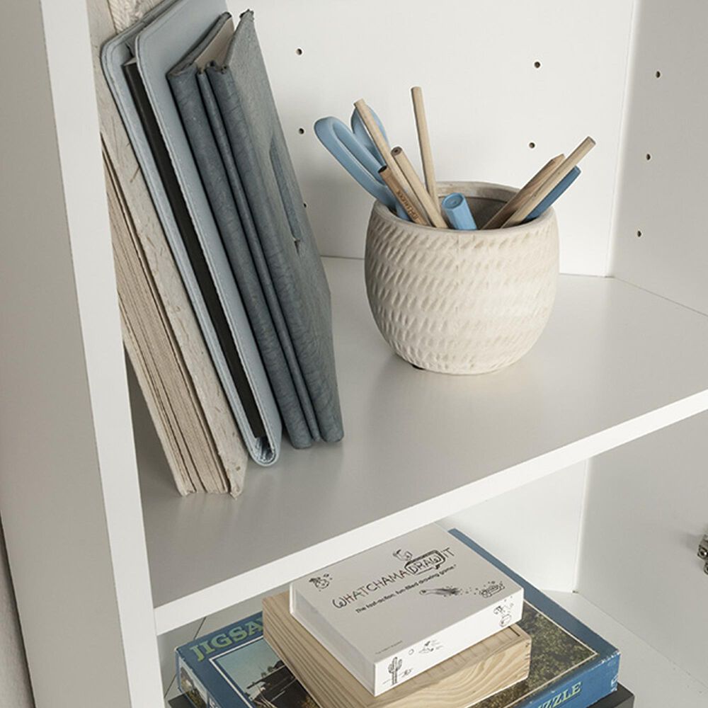 Sauder Homeplus 5-Shelf Corner Storage Cabinet in Soft White, , large