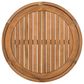 Hearth and Haven Outdoor Round Acacia Wood Coffee Table with Handwoven Rope Accents in Natural, , large