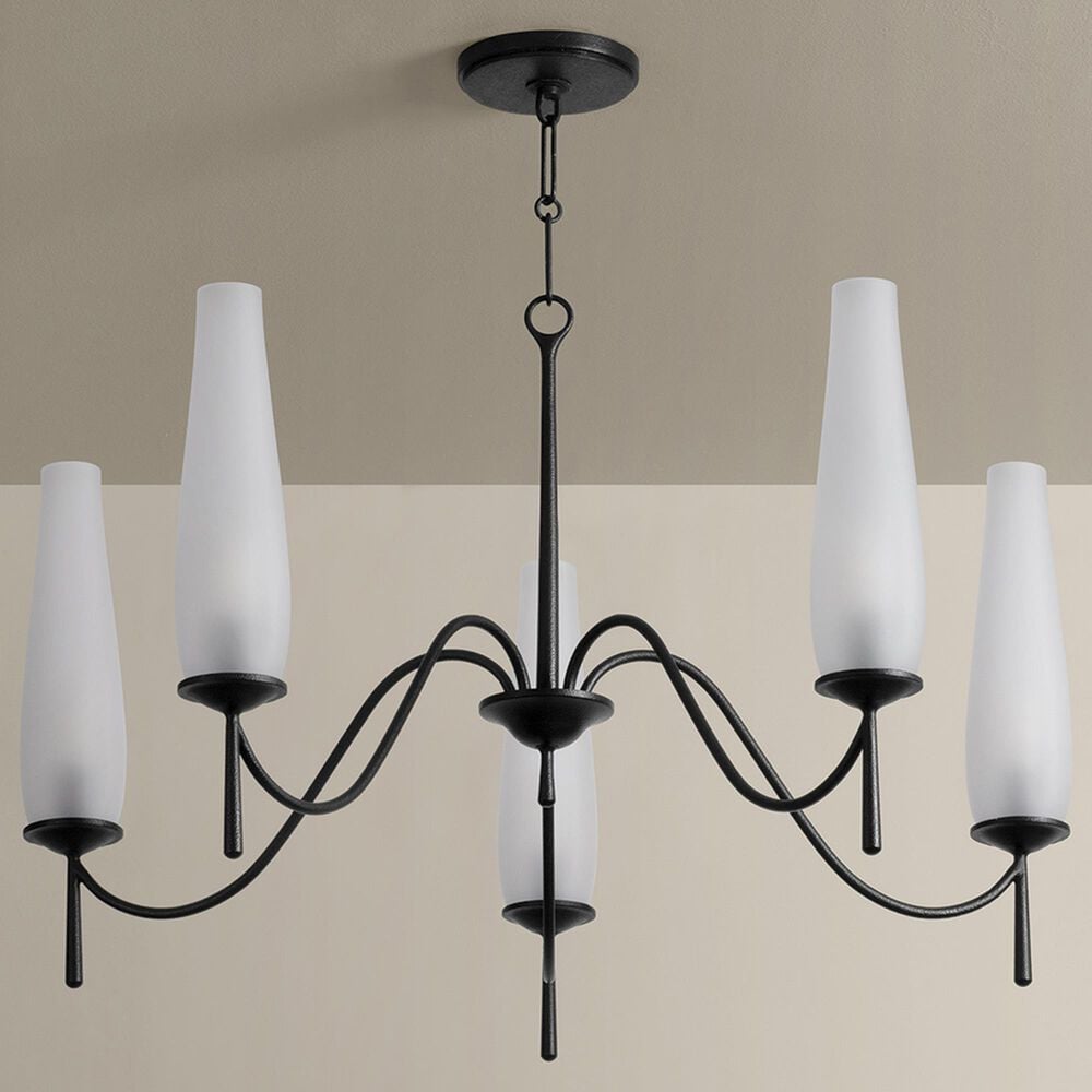 Troy Lighting Legacy 5-Light Chandelier in Forged Iron, , large