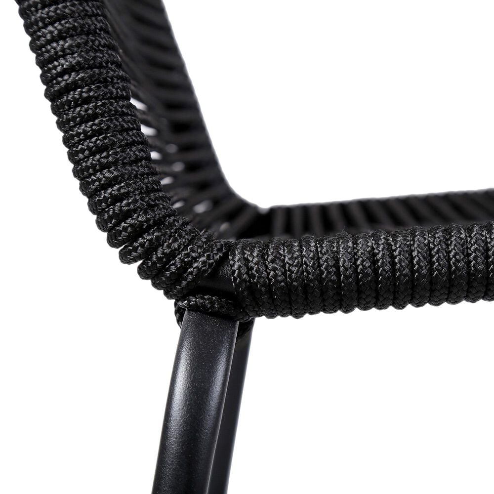 Armen Living Shasta Patio Bar Stool with Rope Seat in Black &#40;Set of 2&#41;, , large
