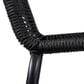 Armen Living Shasta Patio Bar Stool with Rope Seat in Black (Set of 2), , large