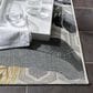 Safavieh Barbados Tropical Botanical 3"3" x 5" Grey and Gold Indoor/Outdoor Area Rug, , large
