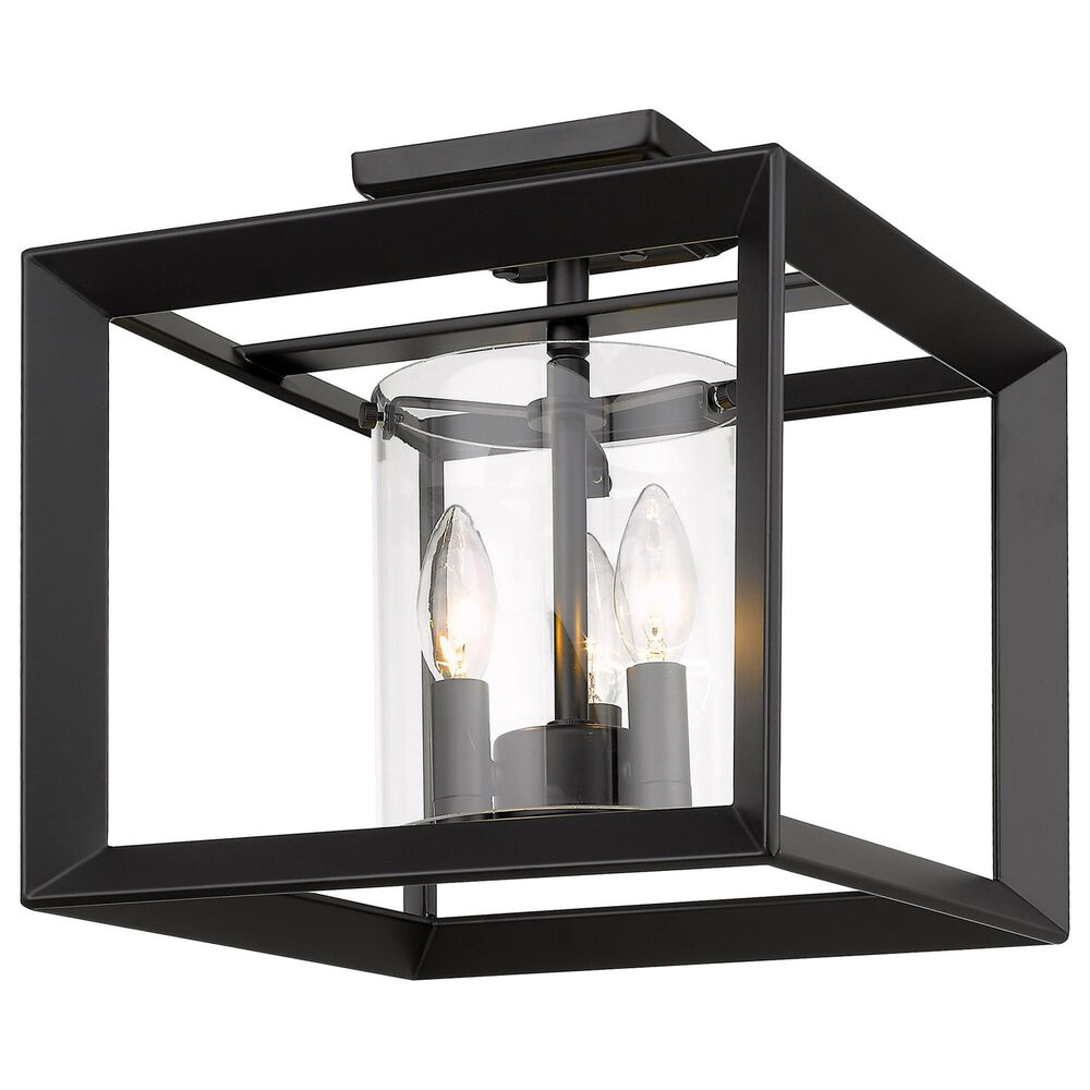 Golden Lighting Smyth 12" Semi-Flush in Matte Black, , large
