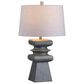 Crestview Collection Zane Table Lamp in Grey and Brushed Black, , large