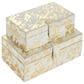 Maple and Jade 2-Piece Handmade Decorative Box Set with Snap Front Closure in Gold, , large