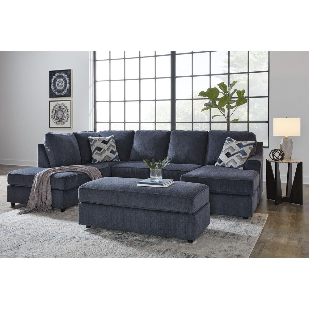 Ashley Maxon Place 2-Piece Right Facing Stationary Sectional in Navy, , large