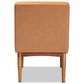 Baxton Studio Riordan Side Chair with Tan Cushion in Walnut Brown, , large