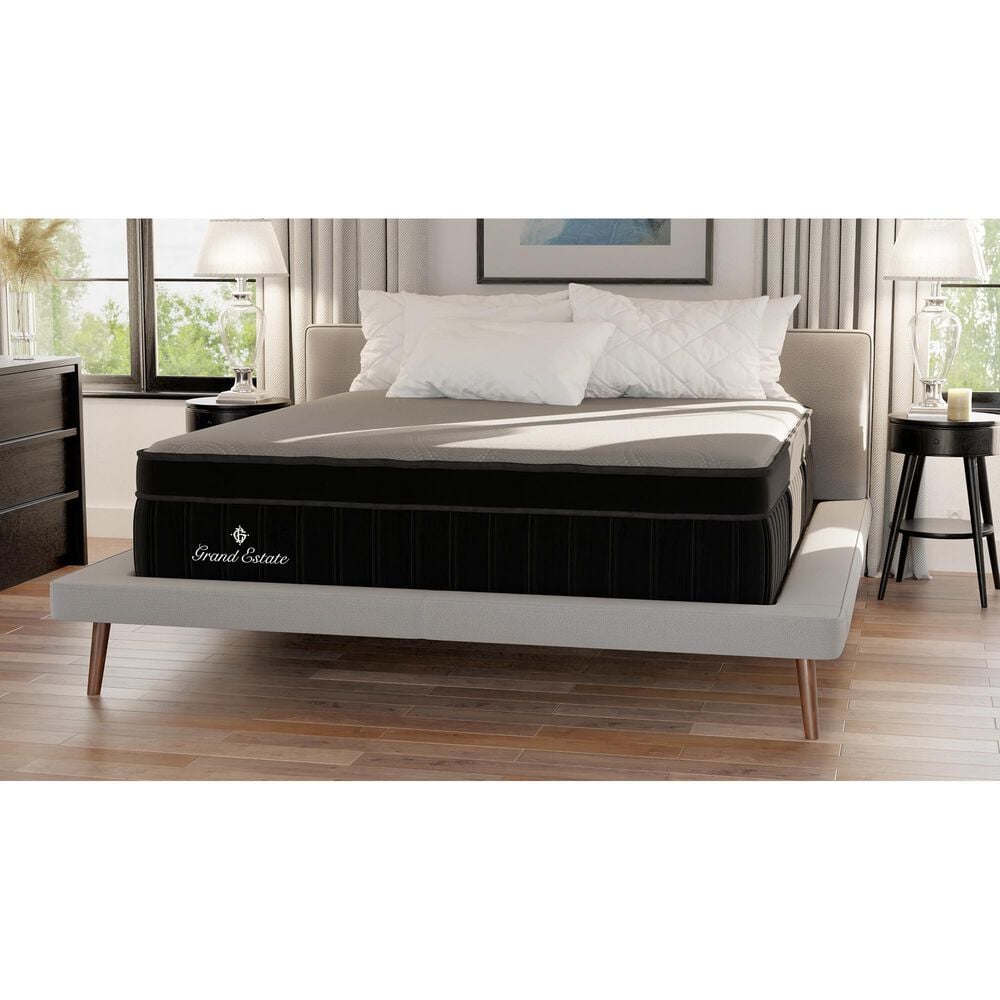 Grand Estate 700 Euro Top Hybrid Medium California King Mattress with High Profile Box Spring, , large