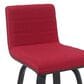 Armen Living Vienna Swivel Counter Height Stool with Red Upholstery in Black Brushed, , large