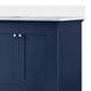 Lexora Home Dukes 72" Double Bathroom Vanity in Navy Blue with 2 cm White Cultured Marble Top and Rectangular Sinks, , large