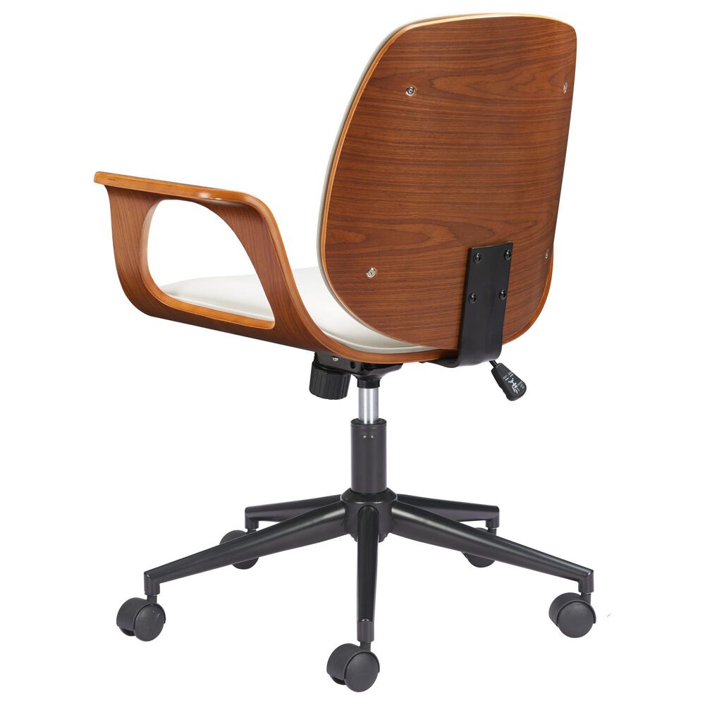 Zuo Modern Ali Office Chair in Black and Walnut, , large