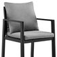 Armen Living Grand Patio Bar Stool in Dark Gray, , large