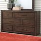 Riva Ridge Modern Loft 6-Drawer Dresser Only in Brownstone, , large