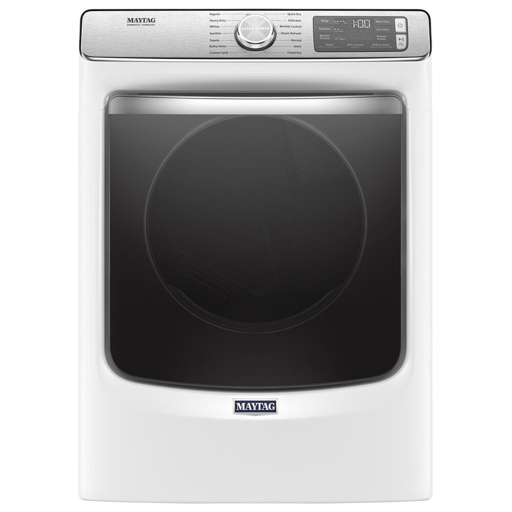 Maytag 5.0 Cu. Ft. Front Load Washer with Steam and a 7.3 Cu. Ft. Gas Dryer - White, , large