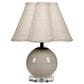 Jamie Young Nola Blown Glass Table Lamp with Linen Shade in Taupe, , large