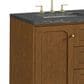 James Martin Laurent 60" Double Bathroom Vanity in Honey Oak with 3 cm Parisien Bleu Silestone Top, Rectangular Sinks and FreePower Wireless Charger, , large