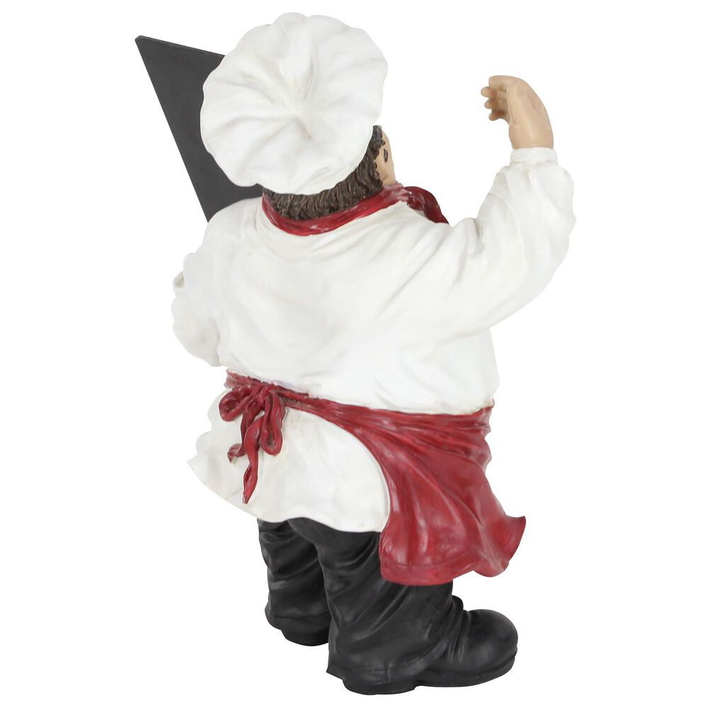 Maple and Jade Polystone Chef Decorative Sign in Black, Red and White, , large