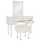 Linden Boulevard Lighted Vanity and Stool Set in White, , large