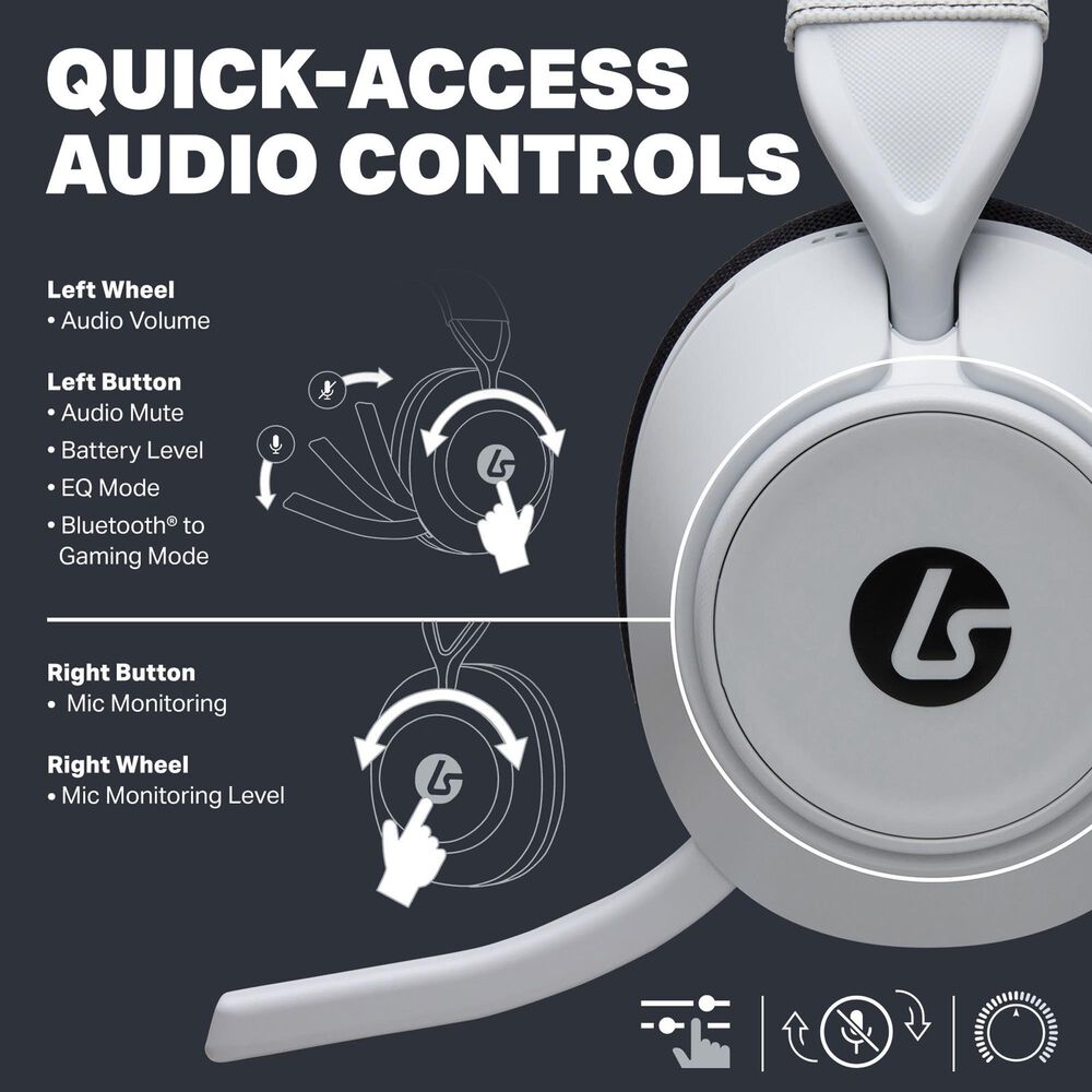 PowerA LucidSound LS500P Wireless Gaming Headset in White, , large