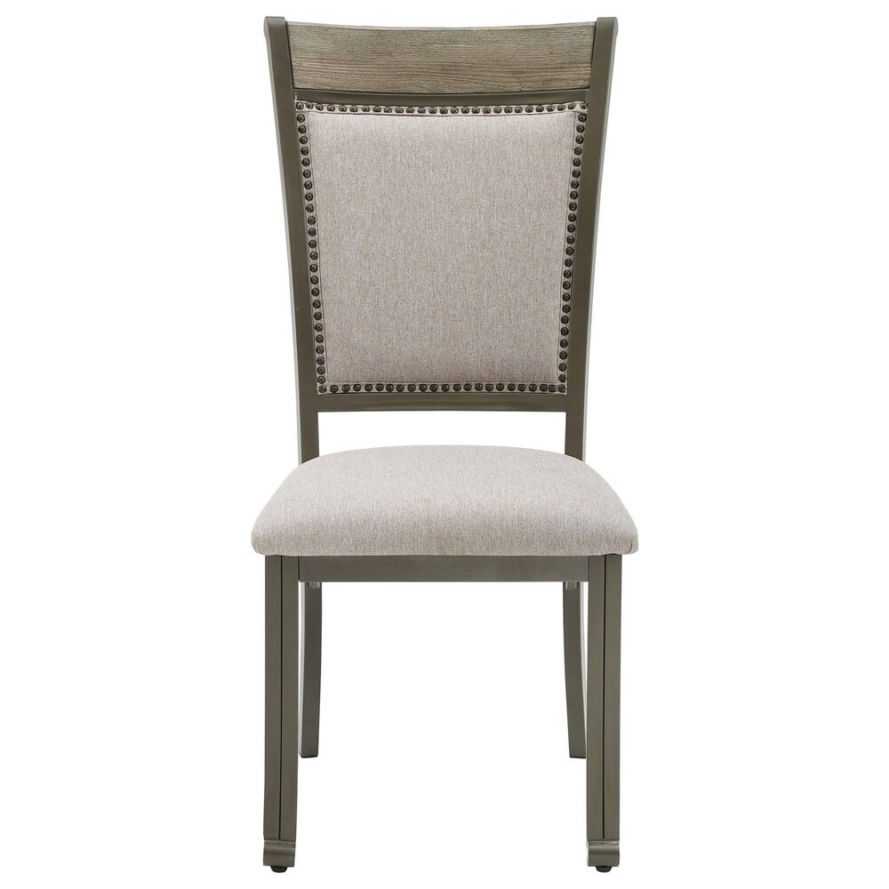 Linon Home Decor Franklin Side Chair in Warm Pewter and Grey, , large